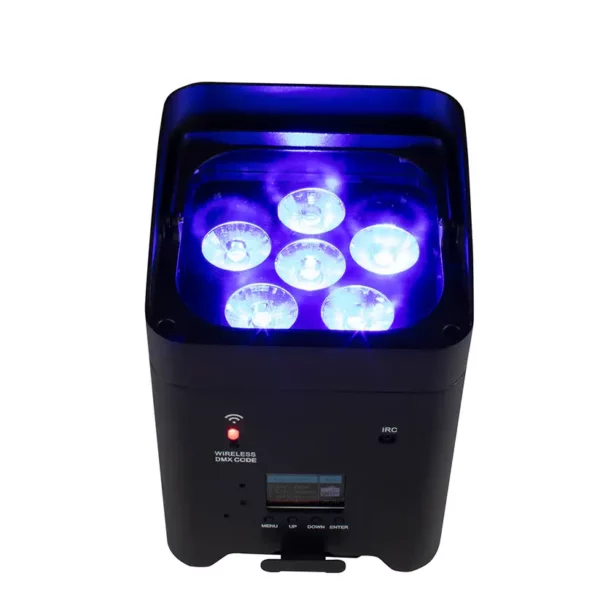 projecteur batterie led 6x18w RGBWAUV